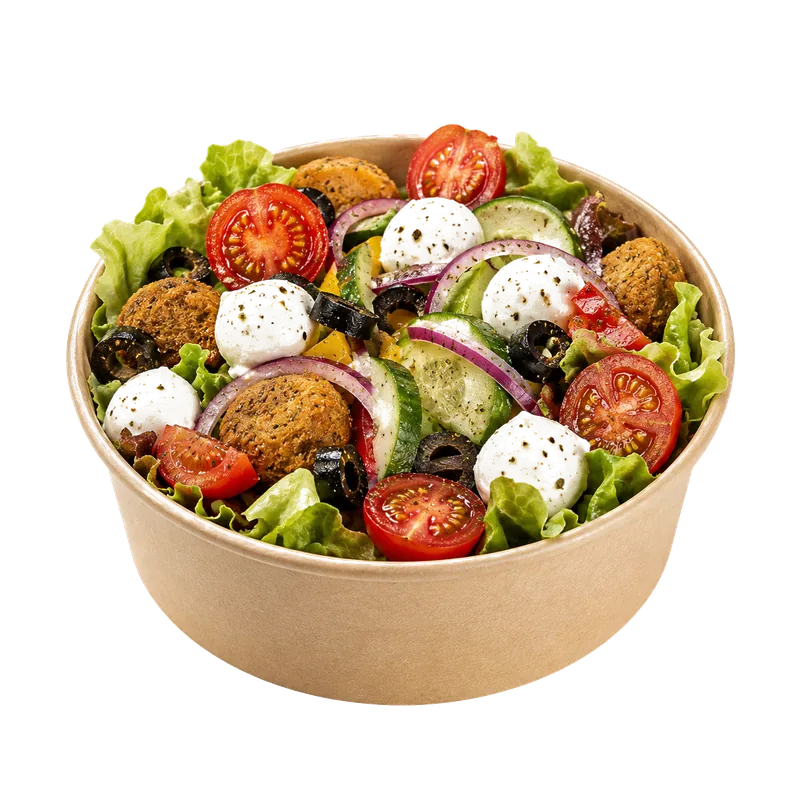 Salade Veggy mozzarella olives basilic