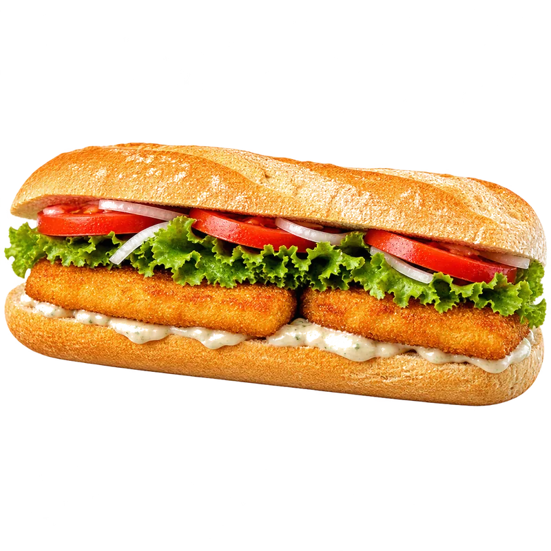 Sandwich Crousty Fish au poisson pann&eacute;